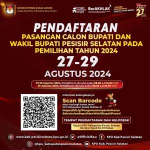 IKLAN PENGUMUMAN PENDAFTARAN PASLON PILKADA KABUPATEN PESISIR SELATAN 2024