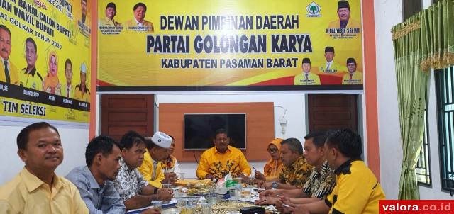 18 Figur Tuntaskan Penyampaian Visi dan Misi di Partai Golkar Pasbar