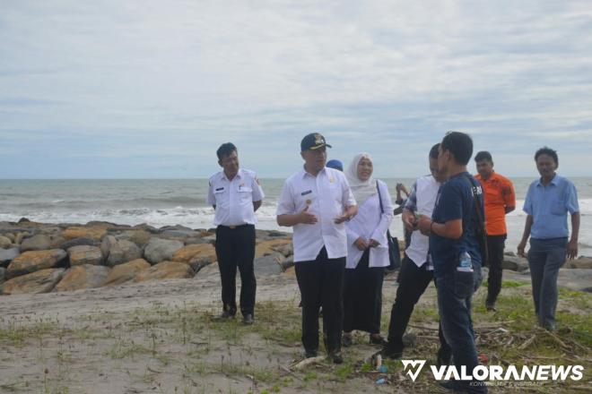 4 Km Garis Pantai Diterjang Abrasi, 700 Unit Rumah di Nagari Tiku V Jorong Terancam