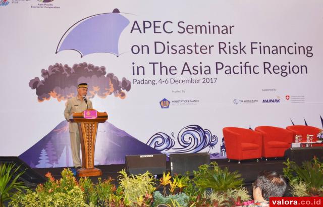 APEC Seminar Disaster Risk Financing Digelar Padang, Mahyeldi: Perkukuh Padang jadi Kota...