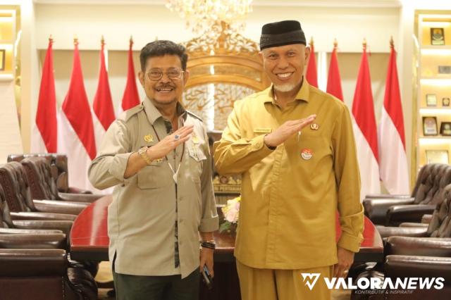 Mahyeldi Laporkan Persiapan Penas Tani Nelayan XVI ke Mentan, Ini Harapan Syahrul Limpo