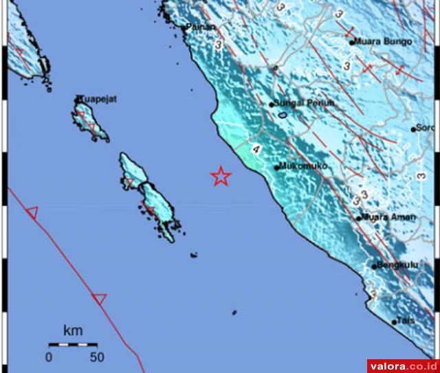 Ini Analisis BMKG tentang Gempa 5,7 SR di Muko-muko