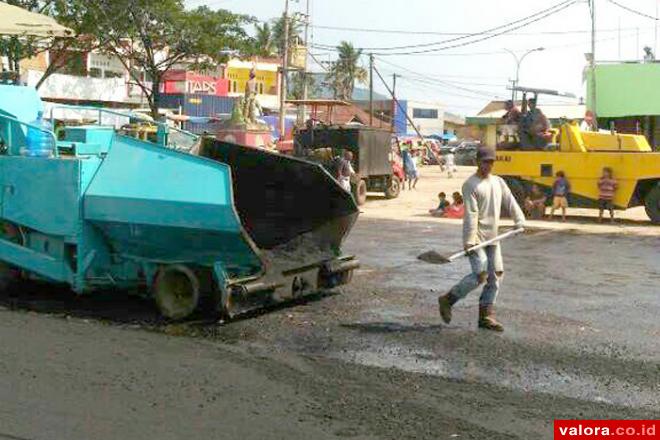 Lokasi Parkir Pasar Banda Buek Diaspal Mengkilap