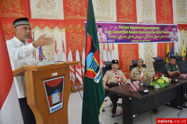 Mahyeldi Imbau Camat dan Lurah Kembangkan Kegiatan Kepramukaan