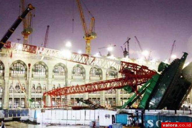 Ini Empat Jamaah Haji Embarkasi Padang Korban Crane di Mekkah