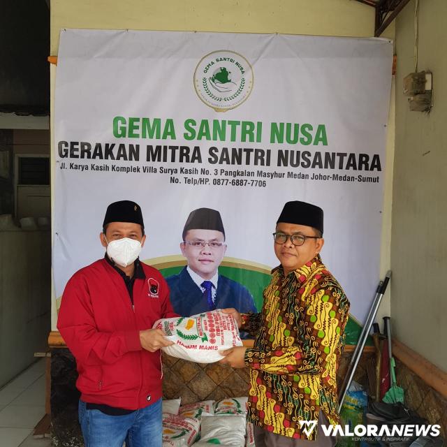 Gema Santri Nusa Salurkan Bansos dari PDIP Sumut