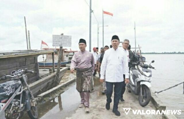 Syamsuar Tinjau Lokasi Pembangunan Jembatan Pulau Bengkalis-Pulau Tanjung Padang