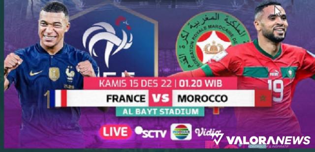 Ini Link Live Streaming Prancis vs Maroko Dinihari Nanti