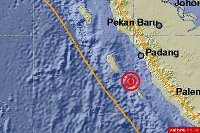 Gempa 5,1 SR Hoyak Titik Megathrust Mentawai