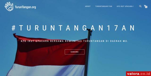 Relawan TurunTangan Upacara HUT RI di 14 Daerah