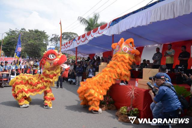 Tabuik, Reog Ponorogo, Tari Tor-Tor dan Barongsai Meriahkan Pawai Alegoris Padang Panjang