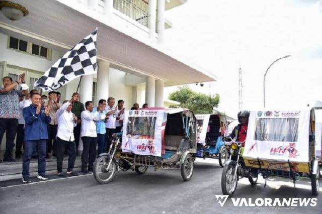 Pemprov Sumut Sosialisasikan HPN 2023 melalui Tenda Becak Motor