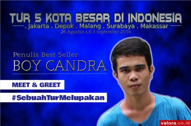 Boy Candra, Penulis Asal Sumatera Barat Tur 5 Kota Besar di Indonesia