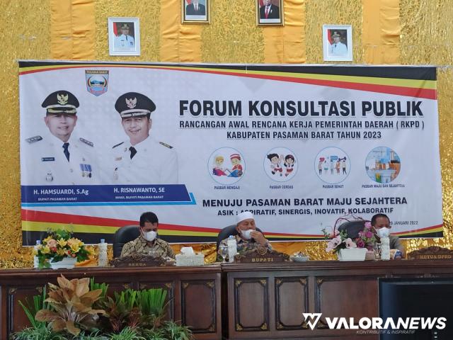 Konsultasi Publik Penyusunan RKPD Pasbar 2023, Bupati: Prioritaskan Program Unggulan