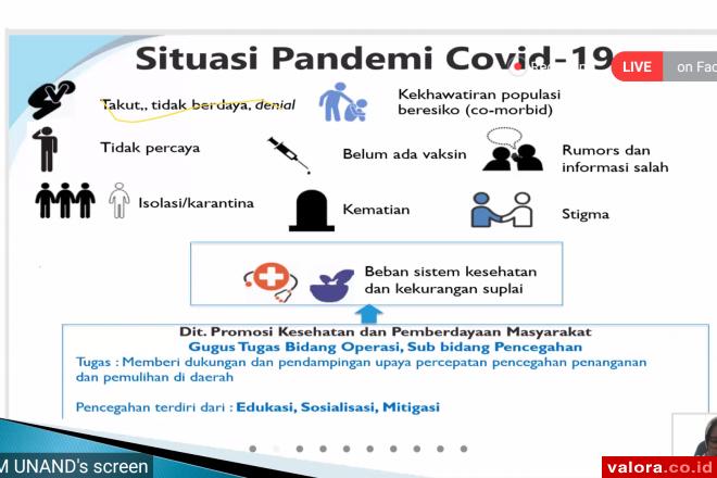 Webinar IKA FKM Unand: Masyarakat Diliputi Perasaan Terancam Akibat Pesan Positif Covid19...