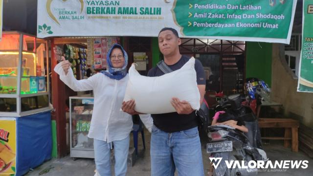 Anggota Polsek Lubeg Sumbang 60 Kg Beras dan Ikan untuk JBB Amal Salih