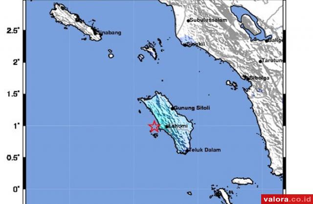 Gempabumi Tektonik 5,1 SR Mengguncang Nias