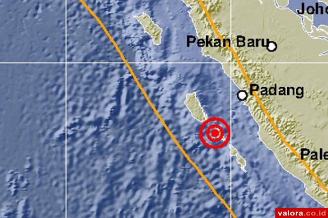 Gempa 4,6 SR Guncang Mentawai Jelang Subuh