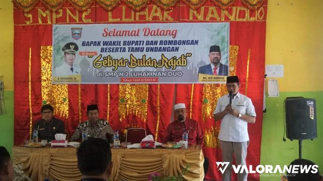 SMPN 2 Luhak nan Duo Gelar Gebyar Bulan Rajab, Ini Harapan Risnawanto