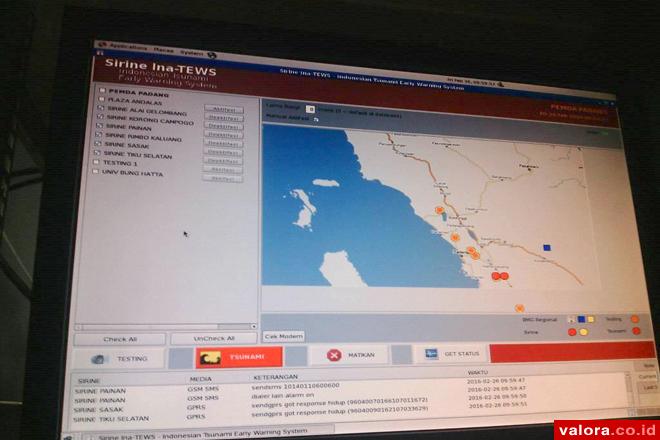 Inilah Hasil Test Berkala 6 Sirine Tsunami di Sumbar per Februari