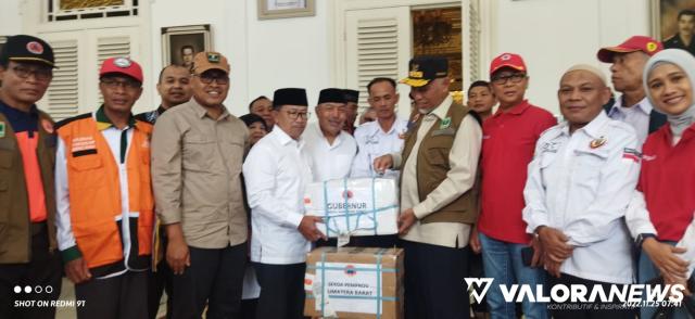 Gubernur Sumbar Antarkan 1,2 Ton Rendang ke Korban Gempa Cianjur