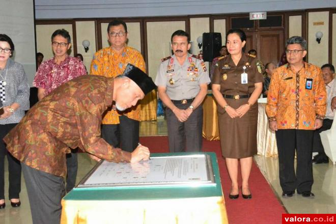 19 Kabupaten/Kota di Sumbar Teken Pakta Integritas Enyahkan Korupsi Terintegrasi