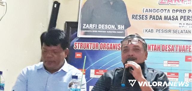 Zarfi Deson Sosialisasikan Perda PMN di Mentawai