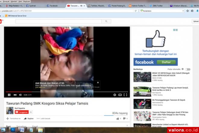 Video Penyiksaan Pelajar SMK di Padang Beredar Viral di Youtube