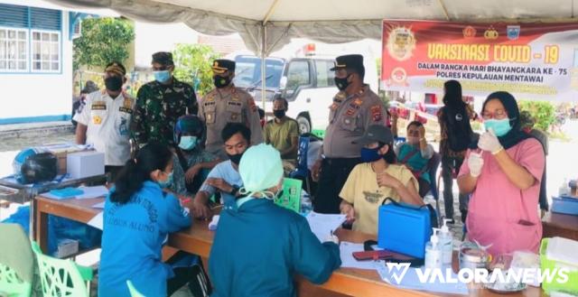 Vaksinasi Covid19 di Mentawai Disertai Bingkisan dan Antar Jemput