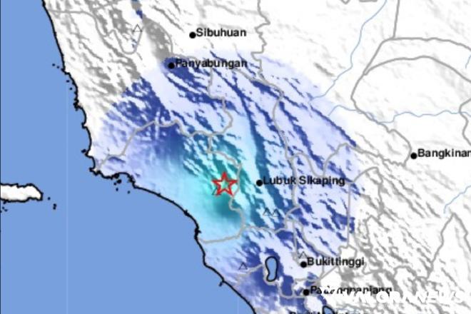 Gempa Tektonik Segmen Talamau Bergetar 4.5 SR