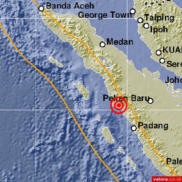 Gempabumi Tektonik 4.6 SR Mengguncang Pasaman Barat