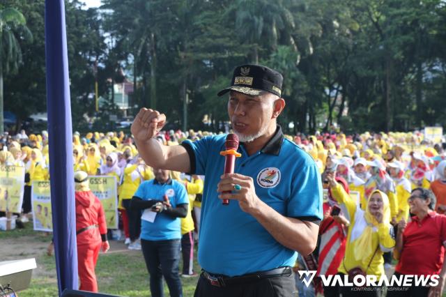 Mahyeldi Hadiri Senam Masal bersama Komunitas Kormi