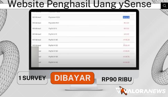 1 Survey Dibayar Rp90 Ribu Saldo DANA Gratis dari Website Penghasil Uang ySense, Ini...