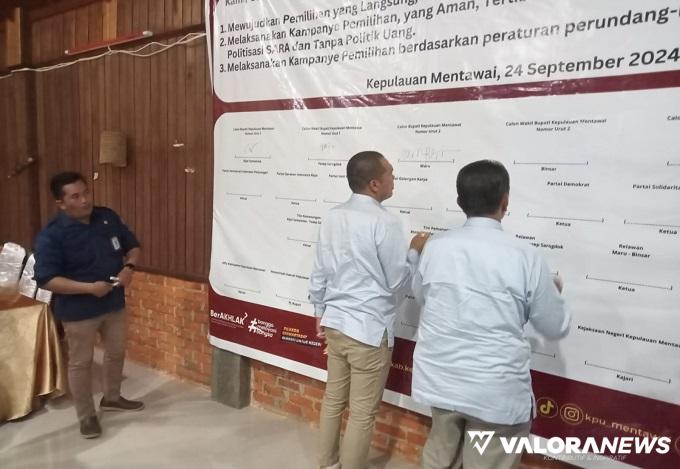 3 Paslon Bupati Mentawai Sepakat Kampanye Damai