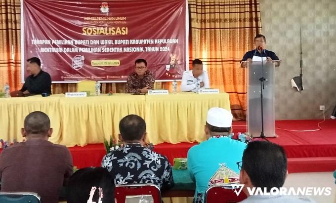 45 Peserta Ikuti Sosialisasi Tahapan Pilkada Mentawai 2024