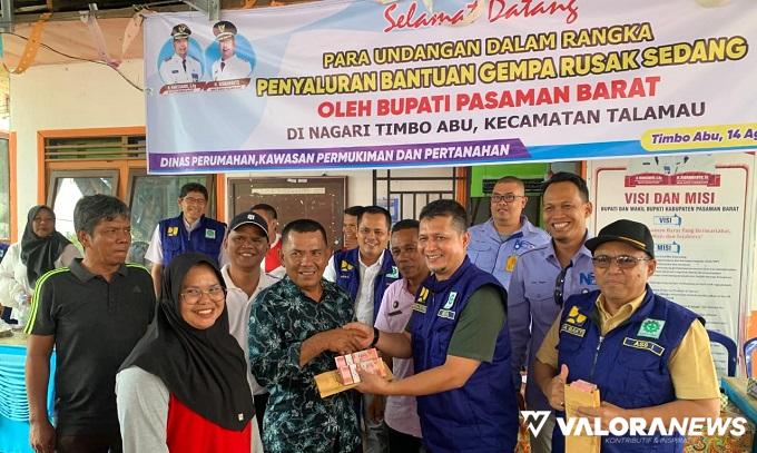 72 KK Korban Gempa Kategori Rusak Sedang Nagari Timbo Abu Terima Bantuan