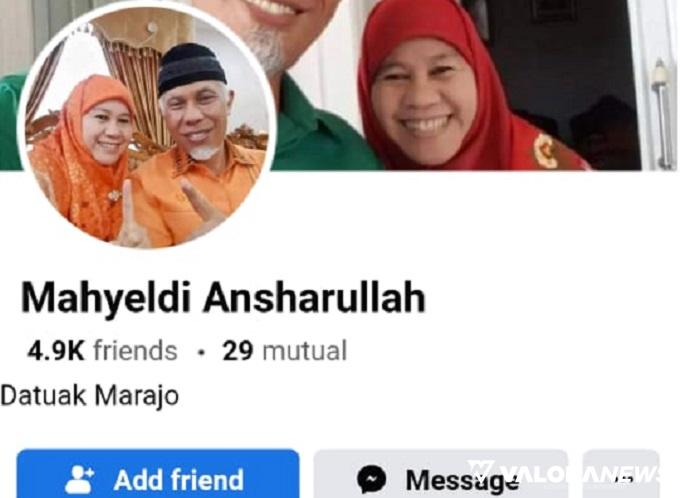 Akun Facebook 'Mahyeldi Dt Marajo' Janjikan Kemudahan Pencairan Proposal Bantuan,...