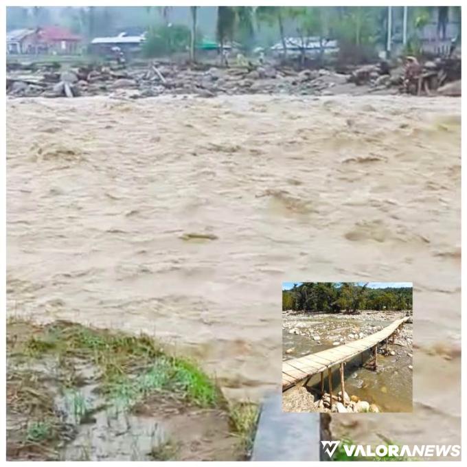 BENCANA AIR BAH: Jembatan Darurat Koto Rawang Putus, Ribuan Warga Kembali Terisolasi