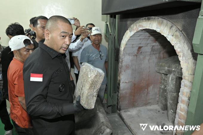 BNNP Sumbar Musnahkan 624,5 Kg Ganja dengan cara Dibakar di Krematorium