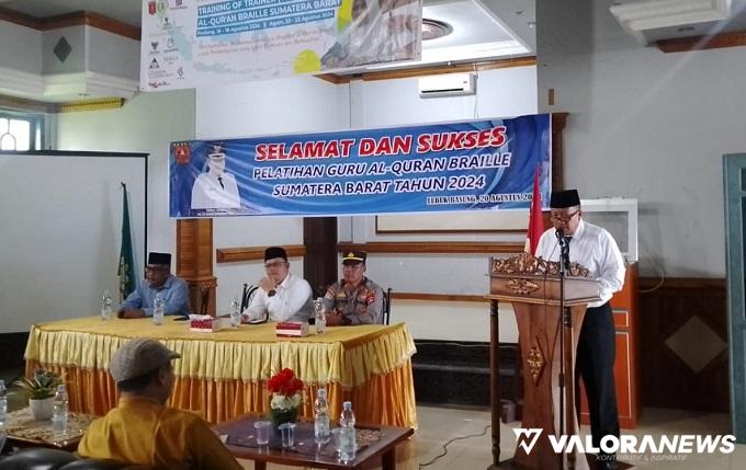 Bupati Agam Fasilitasi Penuh Pelatihan TOT Al Quran Braille