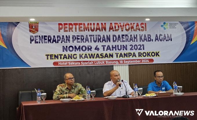 Dinkes Agam Gelar Pertemuan Advokasi Penerapan Perda KTR, Ini Targetnya