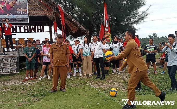 Disparpora Mentawai Gelar Turnamen Voli dan Sepaktakraw Bupati Cup I