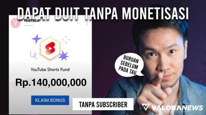 Freelance: Cara Dapatkan Rp140 Juta/bulan dari Youtube Short, Tanpa Minimal Followers!