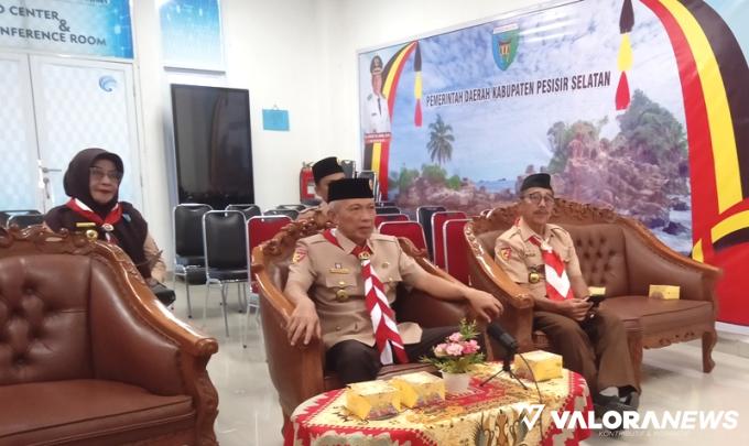 HARI PRAMUKA KE - 63: Kwarcab 0301 Pessel Ikuti Upacara Secara Live Streaming