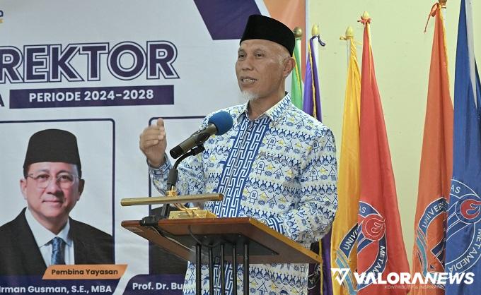 Ini Harapan Gubernur Sumbar di Pelantikan Rektor Baru Universitas Metamedia