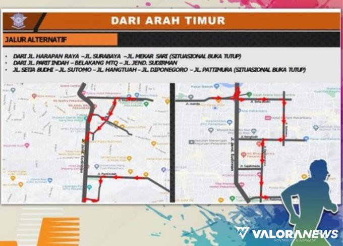 Ini Pengalihan Rute Saat Riau Bhayangkara Run pada 6 Agustus 2023, Dimulai Pukul 04.30 WIB