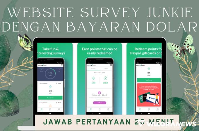 Jawab Pertanyaan 20 Menit Dibayar Dolar dari Website Penghasil Uang Junkie, Terbukti?