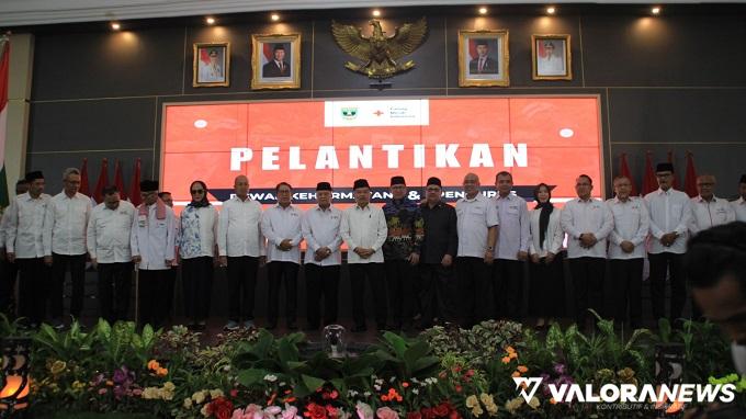 Jusuf Kalla Lantik Aristo Munandar jadi Ketua PMI Sumbar, Ini Harapan Sekdaprov