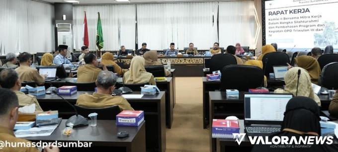 Komisi II DPRD Sumbar Bahas Pelaksanaan Agenda Triwulan III dan IV Bersama Mitra Kerja