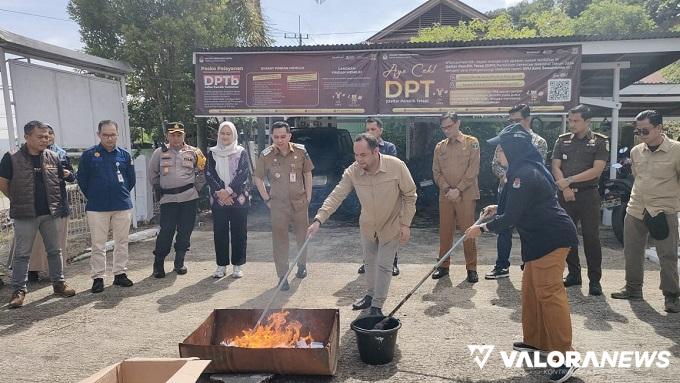 KPU Sawahlunto Musnahkan 364 Surat Suara